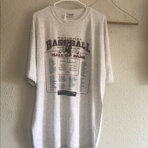 Vintage Gray National Baseball Hall of Fame T-Shirt